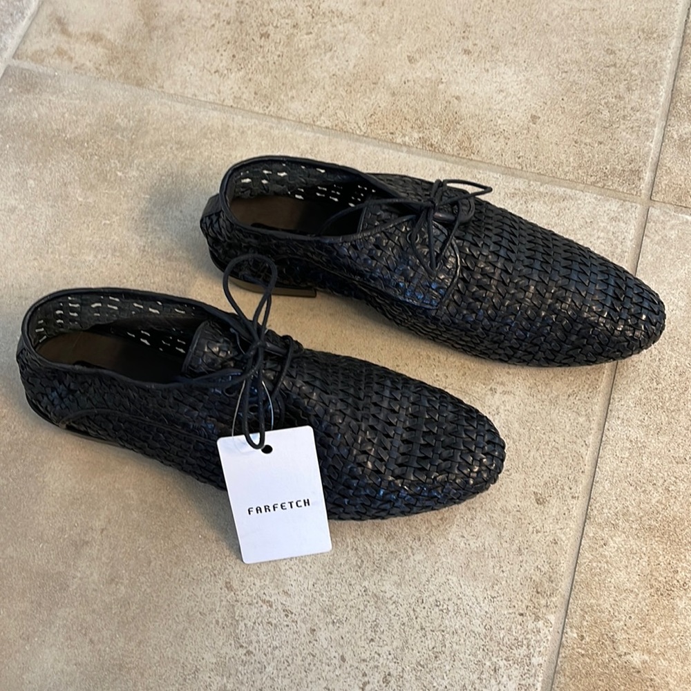 Never worn black designer shoes size 39 Made in Italy